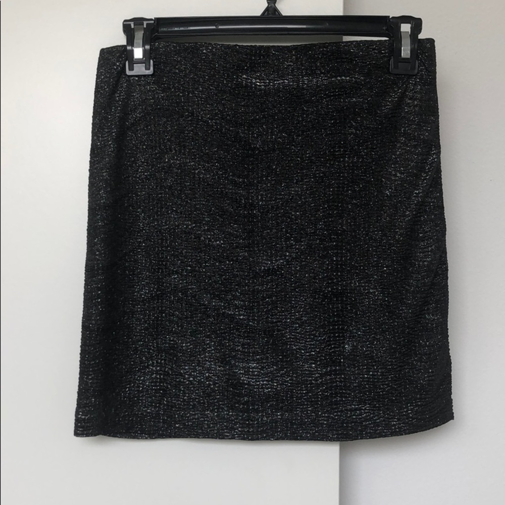 Black sparkly mini skirt